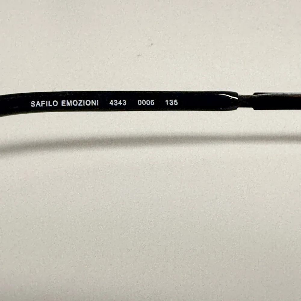 Safilo Emozioni 4343 0006 135 Black Semi Rimless Eyeglasses Frames